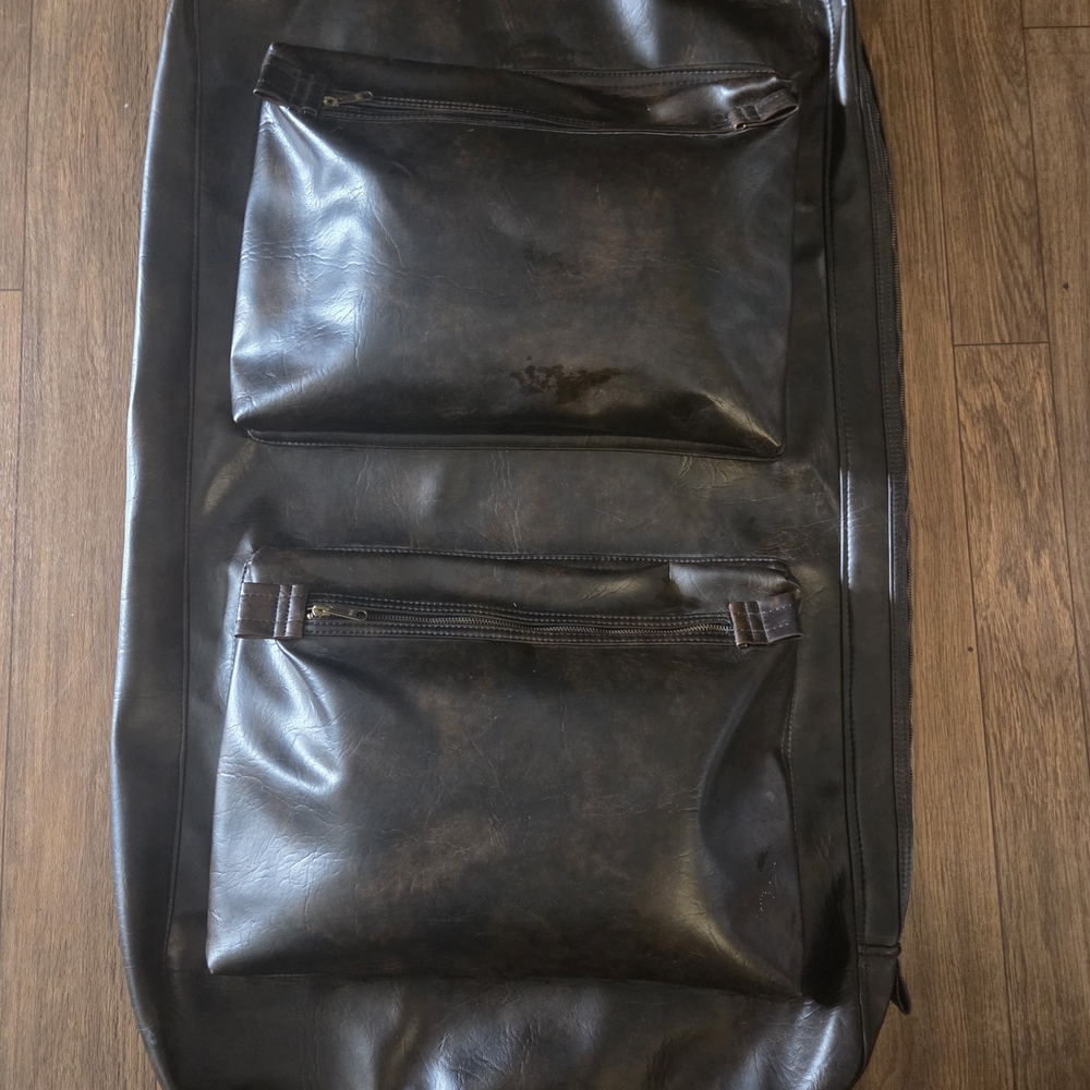Vintage Garment Bag Abdalla of Atlanta Travel Suit Dress Storage Full Zip Hanger - Picture 2 of 16